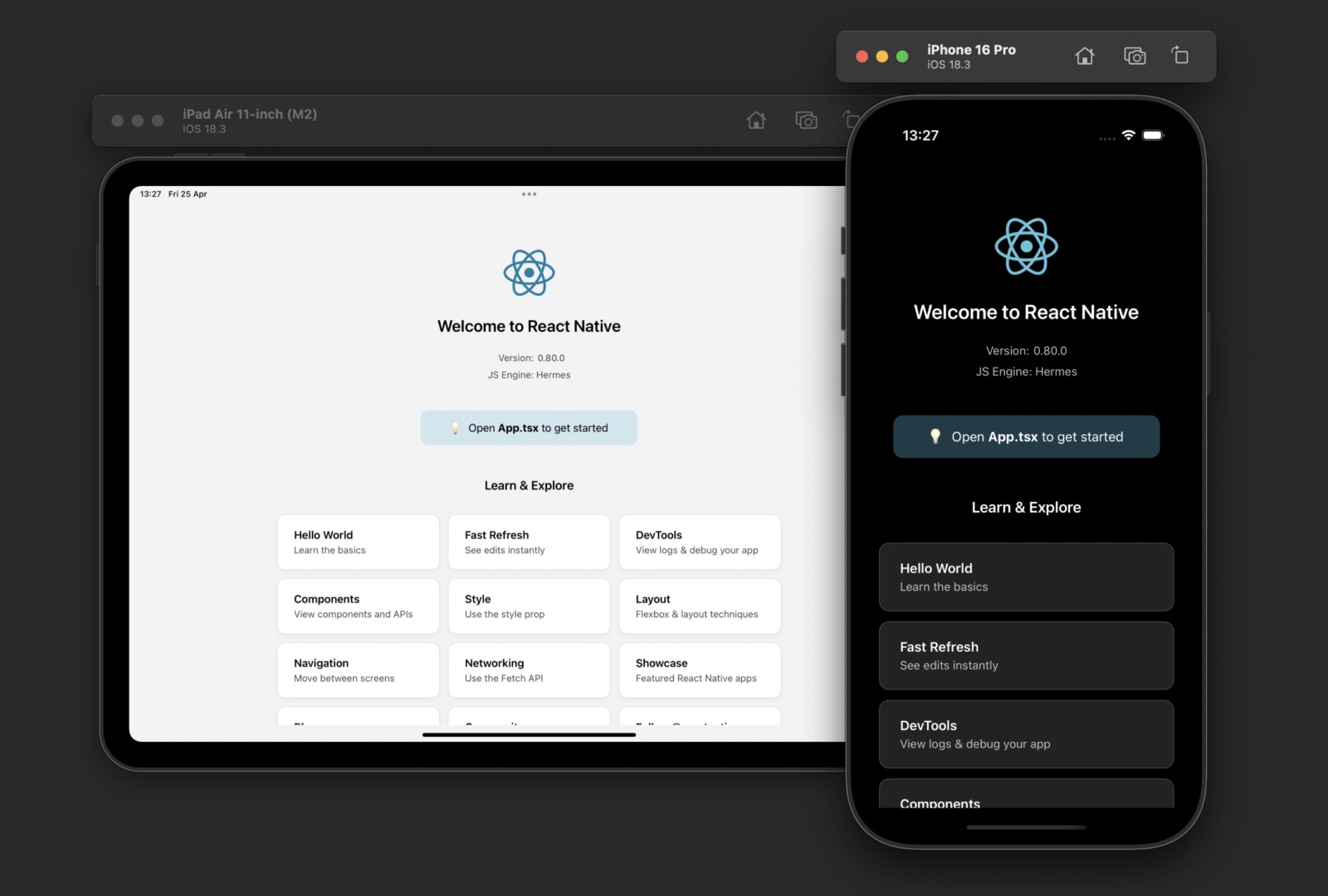 New App Screen redesign